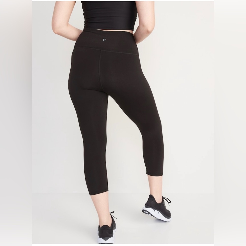 NWT Old Navy High Waisted / High Rise Powerpress Crop Leggings - Picture 3 of 4